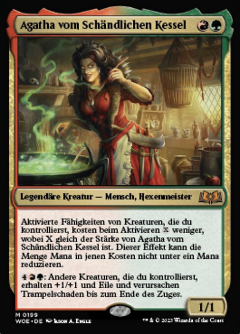 Agatha vom Schändlichen Kessel WOE-199 Mythic Light Played Deutsch