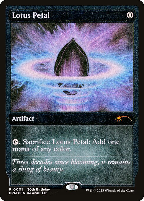 Lotus Petal PROM- Mythic Played Englisch Foil