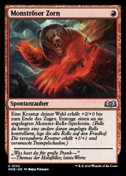 Monströser Zorn WOE-142 Uncommon Excellent Deutsch