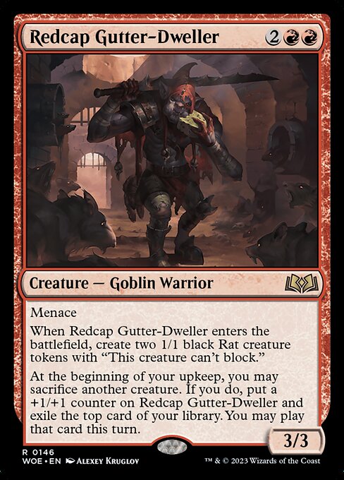 Redcap Gutter-Dweller WOE-146 Rare Near Mint Englisch Foil