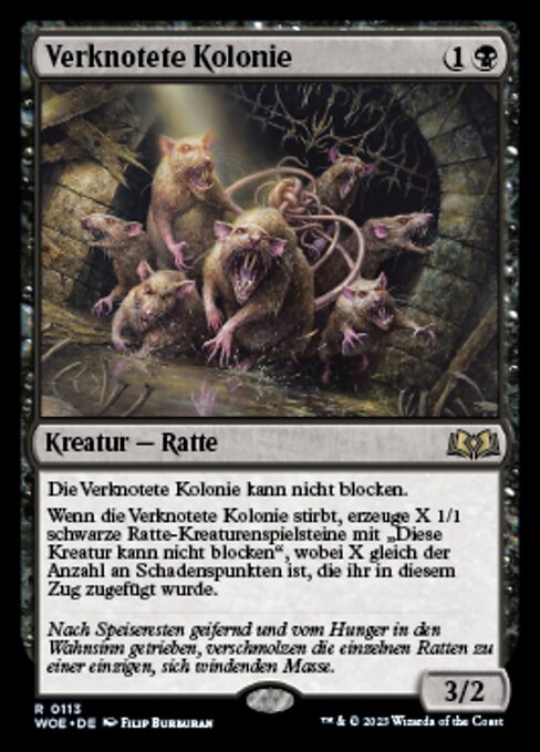 Verknotete Kolonie WOE-113 Rare Near Mint Deutsch Foil