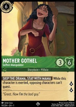 Mutter Gothel - Selbstsüchtige Strippenzieherin 1TFC-90 Super Rare Boosterfrisch Deutsch
