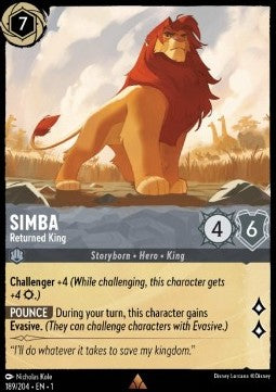 Simba - Zurückgekehrter König (V.1) 1TFC-189 Rare Near Mint Deutsch
