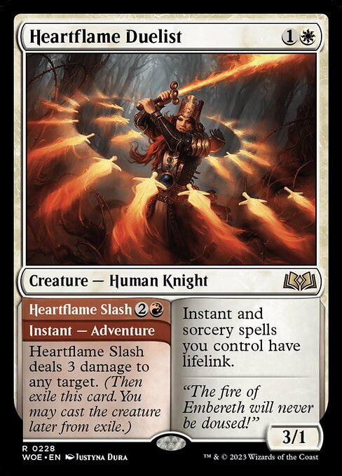 Heartflame Duelist // Heartflame Slash WOE-228 Rare Near Mint Englisch