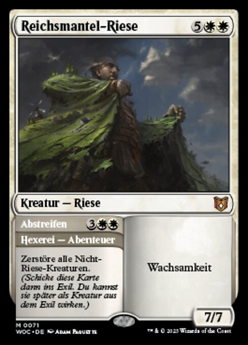 Reichsmantel-Riese // Abstreifen WOC-71 Mythic Excellent Deutsch