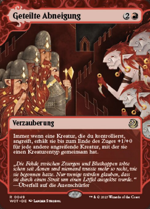 Geteilte Abneigung WOT-49 Rare Excellent Deutsch Foil