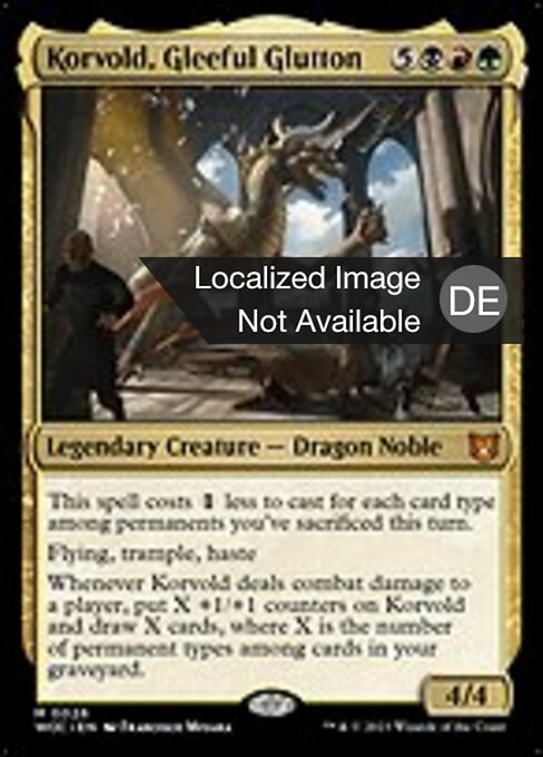 Korvold, Gleeful Glutton WOC-26 Mythic Excellent Deutsch