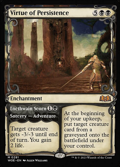 Virtue of Persistence // Locthwain Scorn XWOE-281 Mythic Near Mint Englisch