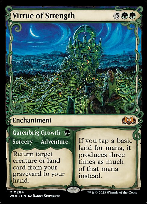 Virtue of Strength // Garenbruck-Wachstum XWOE-284 Mythic Excellent Englisch Foil
