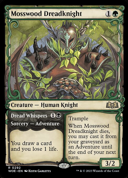 Mosswood Dreadknight // Dread Whispers XWOE-292 Rare Excellent Deutsch