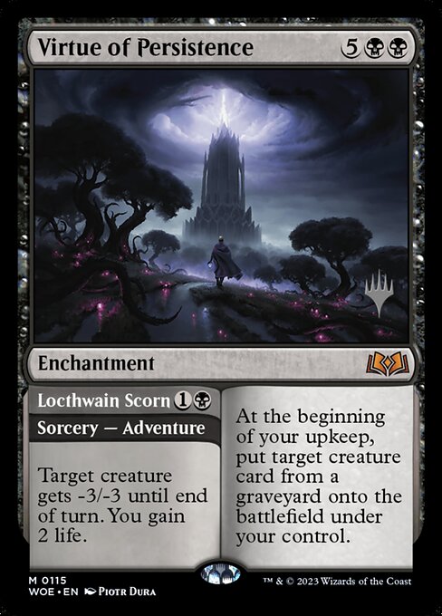 Virtue of Persistence // Locthwain Scorn PWOE-115 Mythic Near Mint Englisch