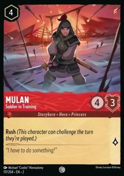 Mulan - Soldatin in Ausbildung 2ROF-117 Common Boosterfrisch Englisch