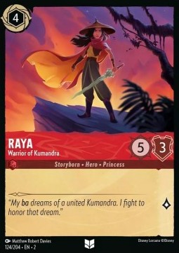 Raya - Kriegerin von Kumandra 2ROF-124 Uncommon Boosterfrisch Englisch