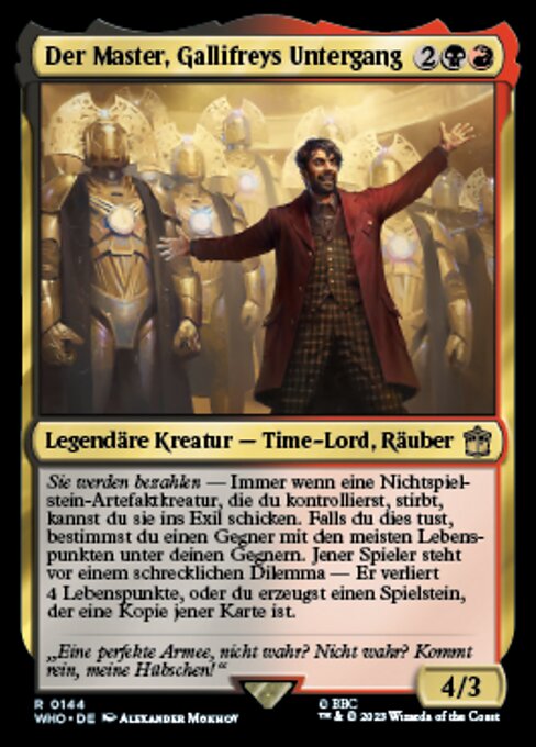 Der Master, Gallifreys Untergang WHO-144 Rare Near Mint Deutsch