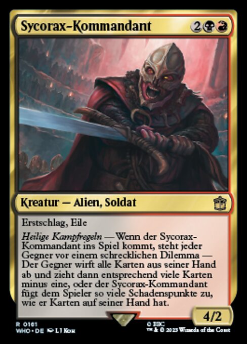 Sycorax-Kommandant WHO-161 Rare Near Mint Deutsch