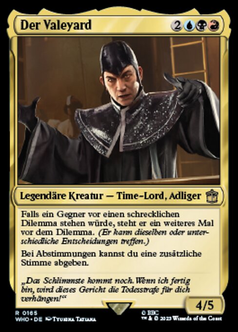 Der Valeyard WHO-165 Rare Near Mint Deutsch
