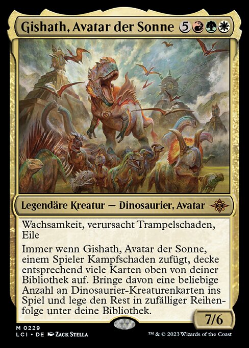 Gishath, Avatar der Sonne LCI-229 Mythic Near Mint Deutsch Foil