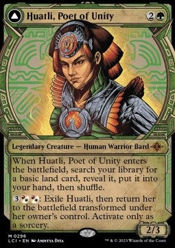 Huatli, Poet of Unity // Roar of the Fifth People (V.1) XLCI-296 Mythic Near Mint Englisch