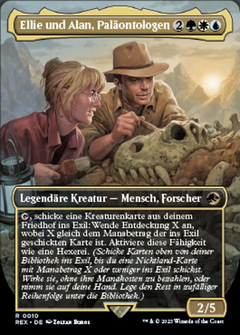 Ellie and Alan, Paleontologists (V.1) REX-10 Near Mint Deutsch