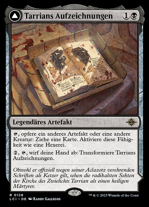 Tarrians Aufzeichnungen // Das Grab des Aclazotz LCI-126 Rare Excellent Deutsch Foil