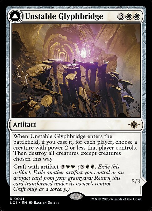 Instabile Glyphenbrücke // Sandwirbel-Wanderglyphe LCI-41 Rare Near Mint Englisch Foil