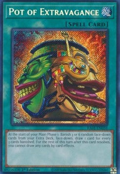 Topf der Extravaganz (V.3) RA01-059 Secret Rare Light Played Deutsch 1. Auflage