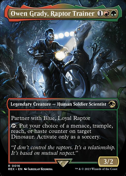 Owen Grady, Raptor Trainer REX-16 Rare Near Mint Englisch