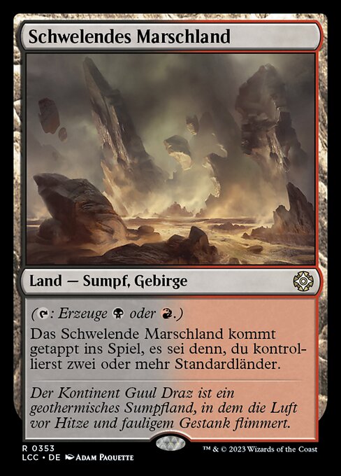 Schwelendes Marschland LCC-353 Rare Near Mint Deutsch