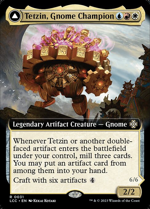 Tetzin, Gnome Champion // The Golden-Gear Colossus XLCC-31 Near Mint Deutsch
