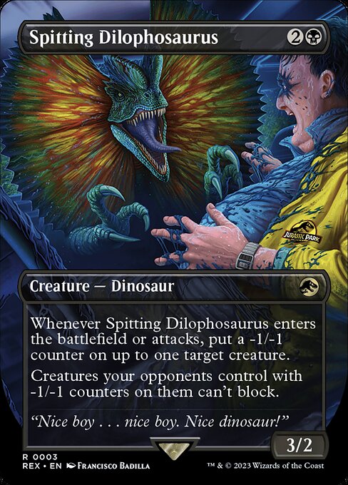 Spitting Dilophosaurus (V.1) REX-3 Rare Excellent Englisch