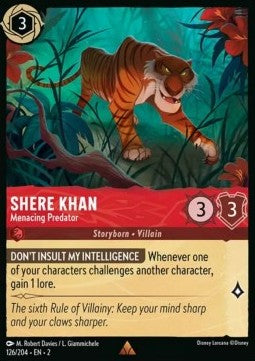 Shir Khan - Bedrohliches Raubtier (V.1) 2ROF-126 Rare Boosterfrisch Englisch Foil
