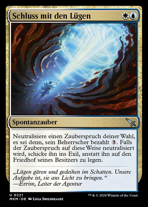 Schluss mit den Lügen MKM-221 Uncommon Excellent Deutsch