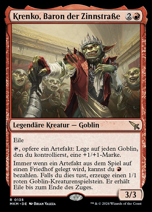Krenko, Baron der Zinnstraße MKM-135 Rare Near Mint Deutsch Foil