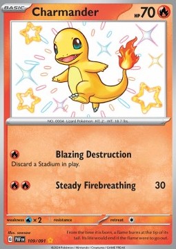Charmander PAF-109 Shiny Rare Near Mint Englisch