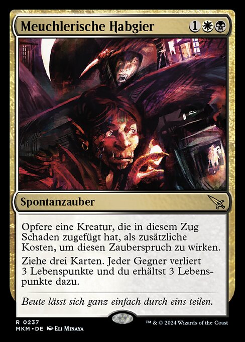 Meuchlerische Habgier MKM-237 Rare Near Mint Deutsch