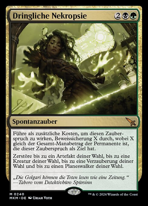 Dringliche Nekropsie MKM-240 Mythic Near Mint Deutsch
