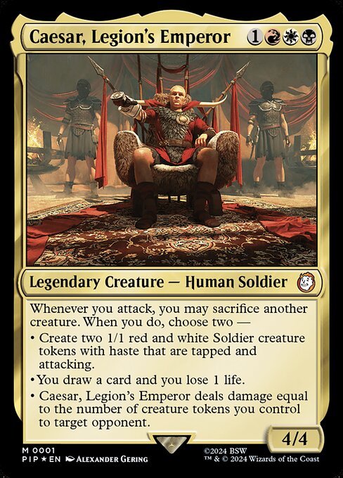 Caesar, Legion's Emperor PIP-1 Mythic Excellent Englisch Foil
