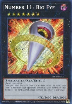 Nummer 11: Großes Auge BLC1-001 Secret Rare Light Played Deutsch