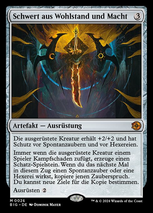 Schwert aus Wohlstand und Macht (V.1) BIG-26 Mythic Near Mint Deutsch
