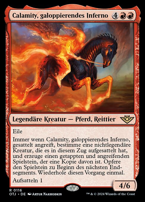 Calamity, galoppierendes Inferno OTJ-116 Rare Excellent Deutsch