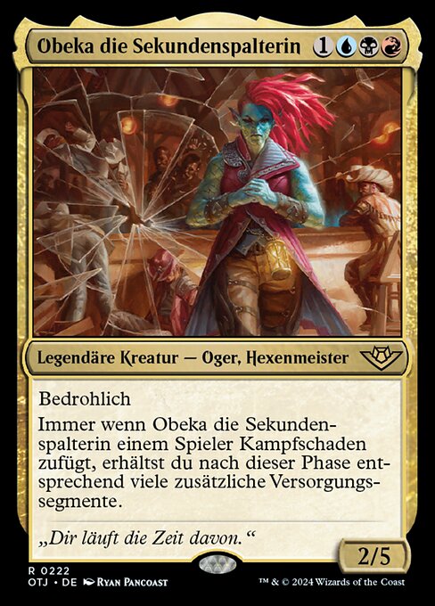 Obeka die Sekundenspalterin OTJ-222 Rare Near Mint Deutsch