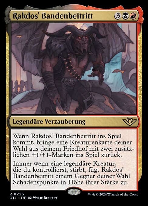 Rakdos' Bandenbeitritt OTJ-225 Rare Near Mint Deutsch