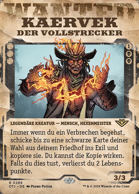 Kaervek der Vollstrecker XOTJ-289 Rare Near Mint Deutsch Foil