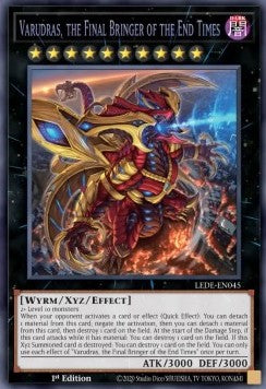 Varudras, der letzte Bringer der Endzeit LEDE-DE045 Secret Rare Excellent Deutsch 1. Auflage