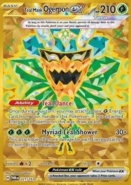 Türkisgrüne Maske Ogerpon ex TWM-221 Secret Rare Near Mint Deutsch