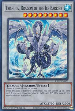 Trishula, Drache der Eisbarriere (V.1) RA02-026 Super Rare Near Mint Deutsch 1. Auflage