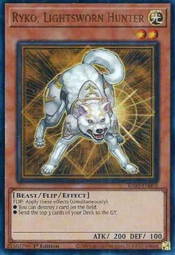 Ryko, Lichtverpflichteter Jäger (V.2) RA02-003 Ultra Rare Light Played Deutsch 1. Auflage