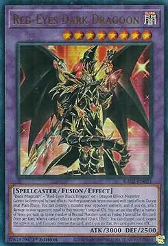 Rotäugiger dunkler Dragoner (V.2) RA02-021 Ultra Rare Excellent Deutsch 1. Auflage