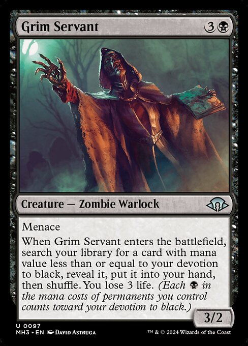 Grim Servant MH3-97 Uncommon Boosterfrisch Englisch