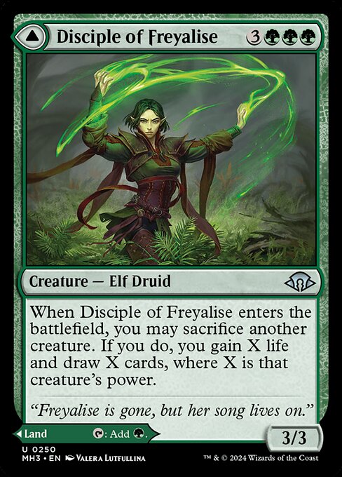 Disciple of Freyalise // Garden of Freyalise MH3-250 Uncommon Near Mint Englisch